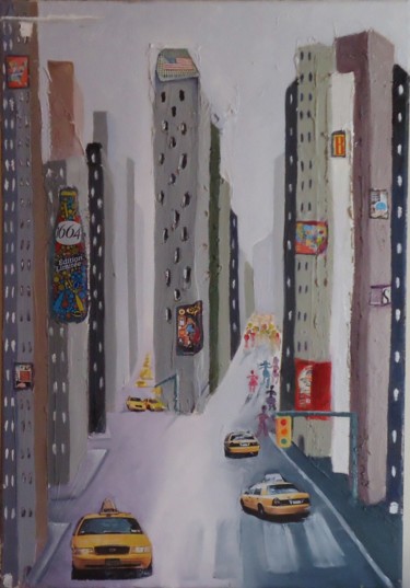 Peinture intitulée "NEW YORK AVENUE -AR…" par Jparzy, Œuvre d'art originale, Huile