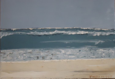 Painting titled "PLAGE CHILIENNE" by Jparzy, Original Artwork, Oil
