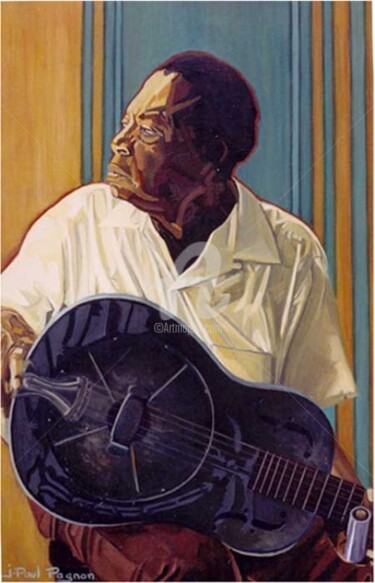 Malerei mit dem Titel "THE SOUL OF A MAN" von Jean-Paul Pagnon, Original-Kunstwerk, Öl