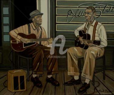 Painting titled "JAMMIN' WITH EDWARD" by Jean-Paul Pagnon, Original Artwork