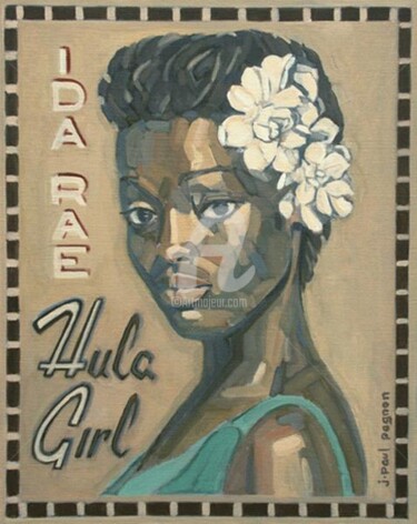 Картина под названием "HULA GIRL" - Jean-Paul Pagnon, Подлинное произведение искусства