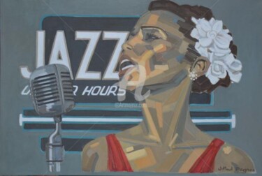 Painting titled "JAZZ AFTER HOURS" by Jean-Paul Pagnon, Original Artwork, Oil
