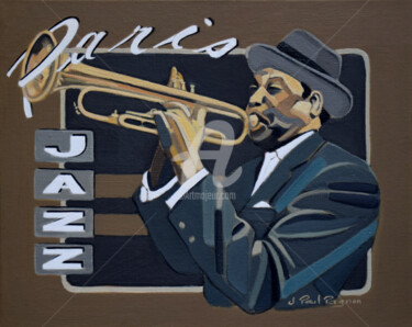 Pintura titulada "JAZZ IN PARIS" por Jean-Paul Pagnon, Obra de arte original, Oleo