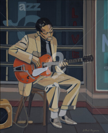 Peinture intitulée "PARIS JAZZ" par Jean-Paul Pagnon, Œuvre d'art originale, Huile