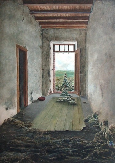 Painting titled "Poison d'avril" by Jean-Pierre Baïlé, Original Artwork