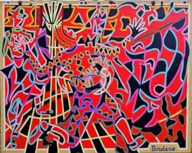 Victoire du taureau Peinture intitulée "Victoire du taureau" par Jean-Pierre Borderie, Œuvre d'art originale, Acrylique