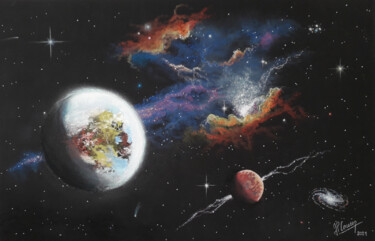 Dessin intitulée "Exopastel 09" par Jean-Pierre Cousin, Œuvre d'art originale, Pastel
