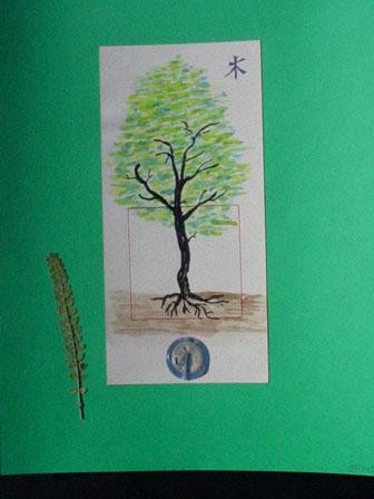 Peinture intitulée "idéogramme "arbre"" par Jean Paul Delaitte, Œuvre d'art originale