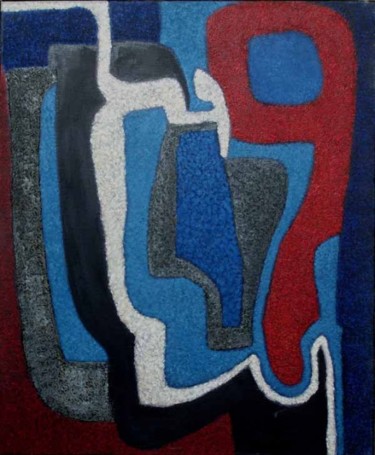 Peinture intitulée "Noir,bleu,blanc,rou…" par Jpfloch, Œuvre d'art originale