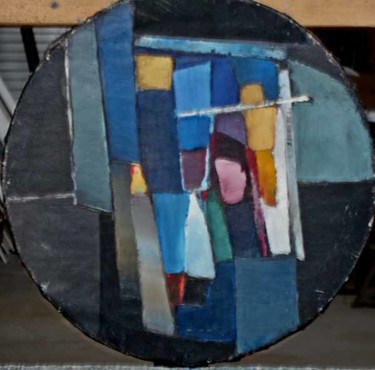 Peinture intitulée "Rond bleu" par Jpfloch, Œuvre d'art originale