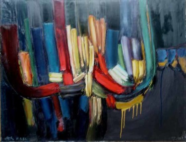 Peinture intitulée "Tuyaux multicolores…" par Jpfloch, Œuvre d'art originale