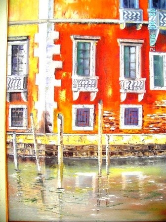 Painting titled "la maison rouge" by Jean Pierre Goasdoue, Original Artwork, Oil