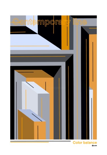 Grafika cyfrowa / sztuka generowana cyfrowo zatytułowany „Color Balance” autorstwa Jph Mugler, Oryginalna praca, 2D praca cy…