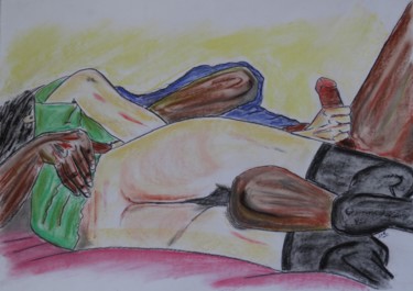 Disegno intitolato "jeu de mains 5" da Jean Philippe Dufau, Opera d'arte originale, Pastello