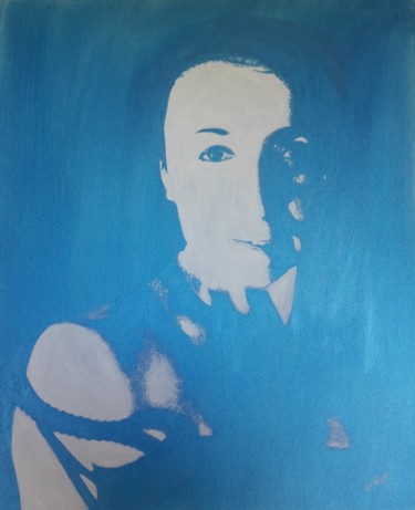 Malerei mit dem Titel "Portait de femme 13" von Jean Philippe Dufau, Original-Kunstwerk, Acryl