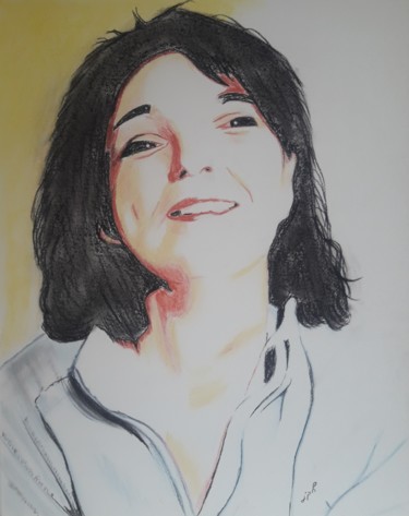 Drawing titled "portrait de femme n…" by Jean Philippe Dufau, Original Artwork, Pastel