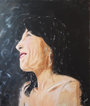 Malerei mit dem Titel "Sourire au ciel" von Jean Philippe Dufau, Original-Kunstwerk, Acryl