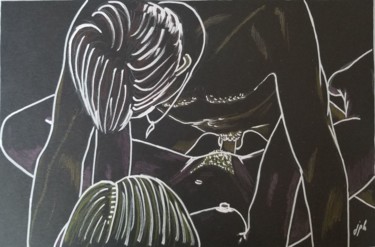 Drawing titled "Viens 6" by Jean Philippe Dufau, Original Artwork, Marker