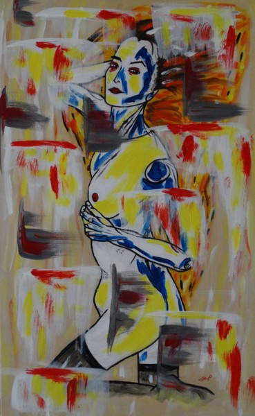 Destructurée Peinture intitulée "Destructurée" par Jean Philippe Dufau, Œuvre d'art originale, Acrylique
