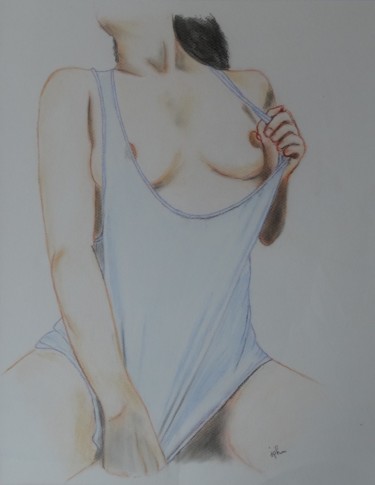 Drawing titled "tee-shirt" by Jean Philippe Dufau, Original Artwork, Pastel