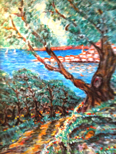 Картина под названием "Le pian" - Jean-Pierre Loubinoux, Подлинное произведение искусства, Акрил Установлен на Деревянная ра…