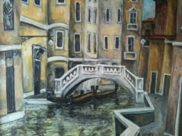 Malerei mit dem Titel "Venise blanche" von Jean-Pierre Loubinoux, Original-Kunstwerk, Acryl