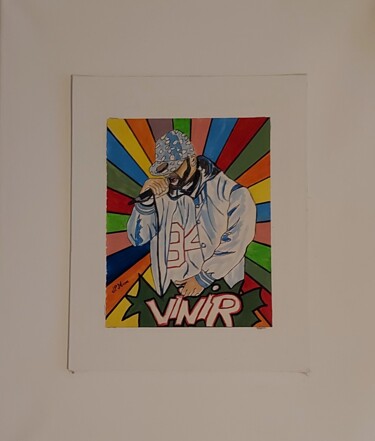 Malerei mit dem Titel "Le Rapeur" von Jpmame, Original-Kunstwerk, Acryl
