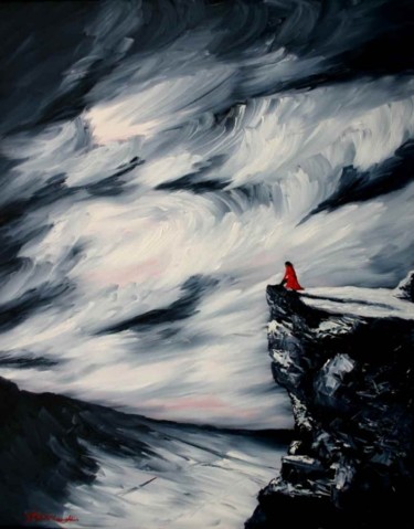 绘画 标题为“Touching clouds” 由J P Mclaughlin, 原创艺术品, 油