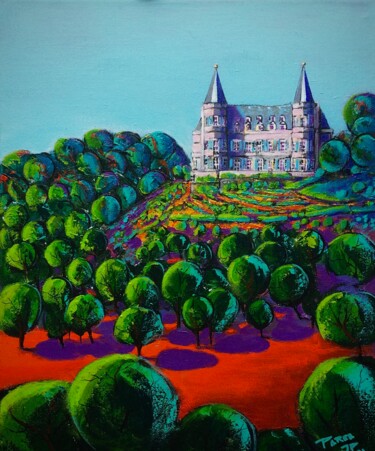 Peinture intitulée "« Autour du château…" par Jean-Pierre Parée, Œuvre d'art originale, Acrylique Monté sur Châssis en bois