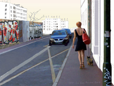 Arts numériques intitulée "le-sac-rouge.jpg" par Jean-Pierre Pascal, Œuvre d'art originale, Peinture numérique