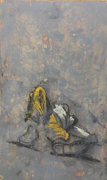 Pintura titulada "LE DESERT II - huil…" por Jean-Pierre Seferian, Obra de arte original, Oleo