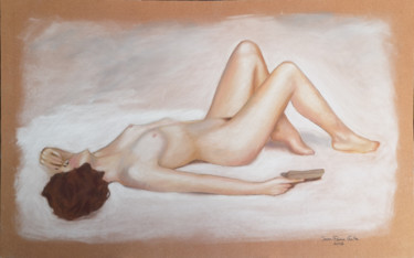 Printmaking titled "Lectrice endormie" by Jean-Pierre Vialle, Original Artwork