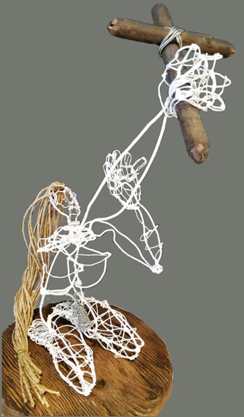 Sculpture intitulée "The Request" par José Rezende, Œuvre d'art originale, Fil de fer