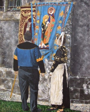 Peinture intitulée "la bannière" par Jrfloc'H, Œuvre d'art originale