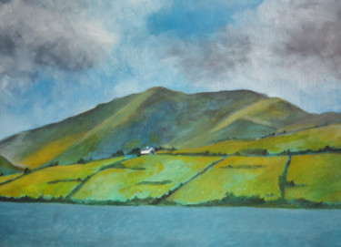 Peinture intitulée "lac du Connemara" par Jacques Segui, Œuvre d'art originale, Huile Monté sur Châssis en bois