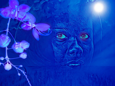 Fotografie mit dem Titel "a beleza é azul" von Jose Americo Jsilvares, Original-Kunstwerk, Manipulierte Fotografie