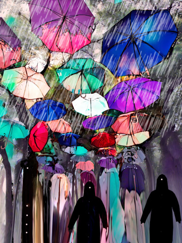 Photographie intitulée "rain color" par Jose Americo Jsilvares, Œuvre d'art originale, Photographie manipulée