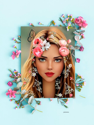 Photography titled "Flower girl" by Jose Americo Jsilvares, Original Artwork, Digital Photography