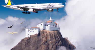 Digital Arts titled "airplane in" by Jose Americo Jsilvares, Original Artwork, Manipulated Photography