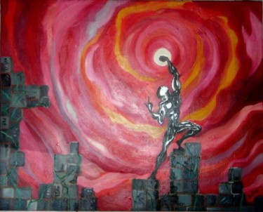 Painting titled "solar power" by Justin Singh, Original Artwork