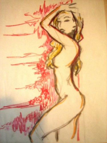 Drawing titled "blonde" by Justin Singh, Original Artwork