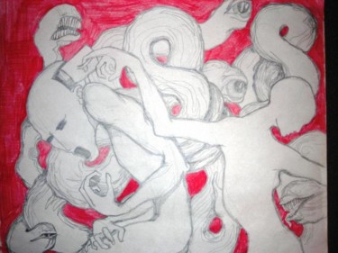 Drawing titled "battle of the sexes" by Justin Singh, Original Artwork