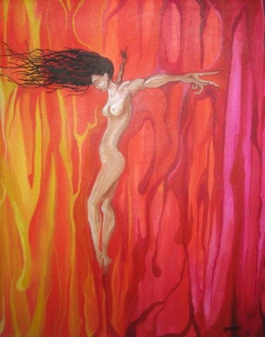 Painting titled "the crucifixion of…" by Justin Singh, Original Artwork