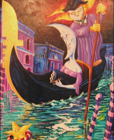 Painting titled "Ô Sole Mio" by Jsroosenys, Original Artwork, Acrylic