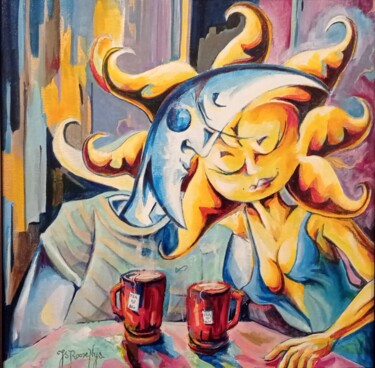Peinture intitulée "Tea Time" par Jsroosenys, Œuvre d'art originale, Acrylique