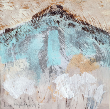 Pittura intitolato "Mountain 4" da June Stapleton, Opera d'arte originale, Acrilico Montato su Cartone