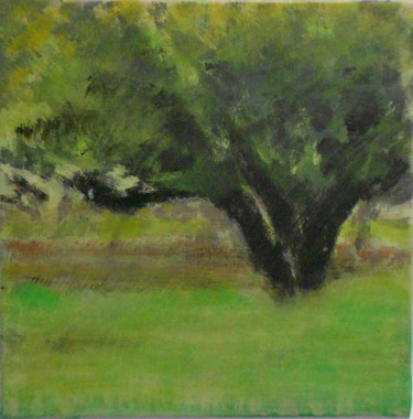 Painting titled "summer green" by June Stapleton, Original Artwork, Acrylic