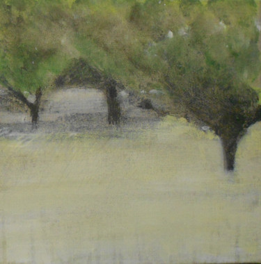 Malerei mit dem Titel "parched field" von June Stapleton, Original-Kunstwerk, Acryl