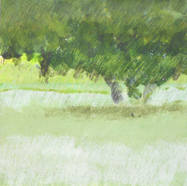 Malerei mit dem Titel "summer cherry tree" von June Stapleton, Original-Kunstwerk, Acryl
