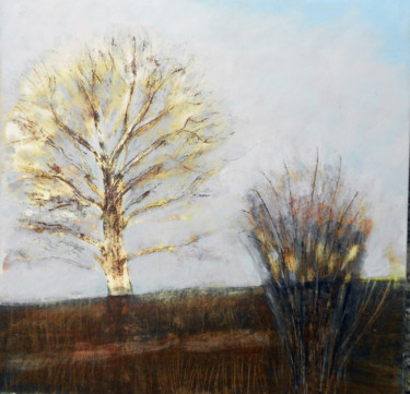 Malerei mit dem Titel "winter lioght throu…" von June Stapleton, Original-Kunstwerk, Acryl